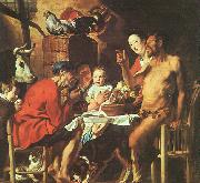Jacob Jordaens Satyr at the Peasant's House China oil painting reproduction